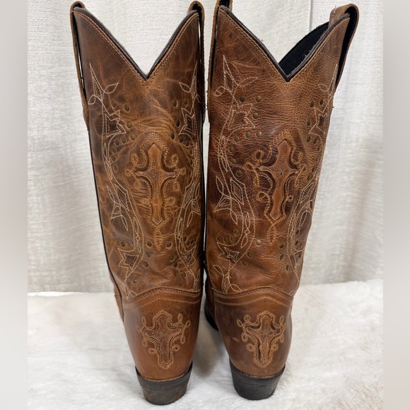 Laredo Women’s 7 Brown Embroidered Cowboy Boot - Picture 5 of 7